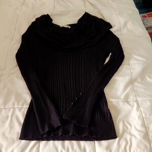 Juniors cowl neck black sweater,  size large,  brand It's Our Time